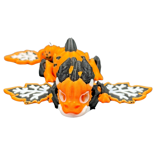 Jack-O'-Lantern Wyvern - Orange & Black