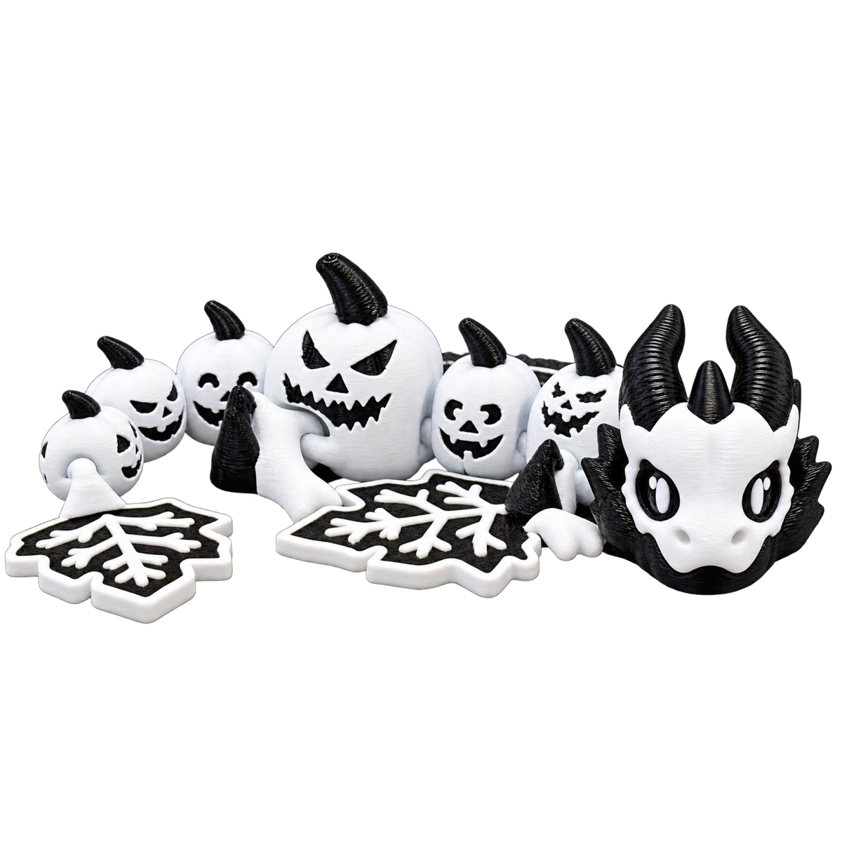 Jack-O'-Lantern Wyvern - White & Black