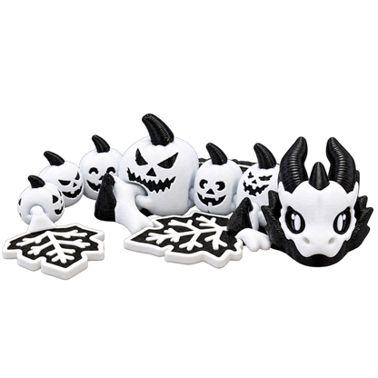Jack-O'-Lantern Wyvern - White & Black