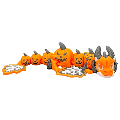 Jack-O'-Lantern Wyvern - Orange & Black