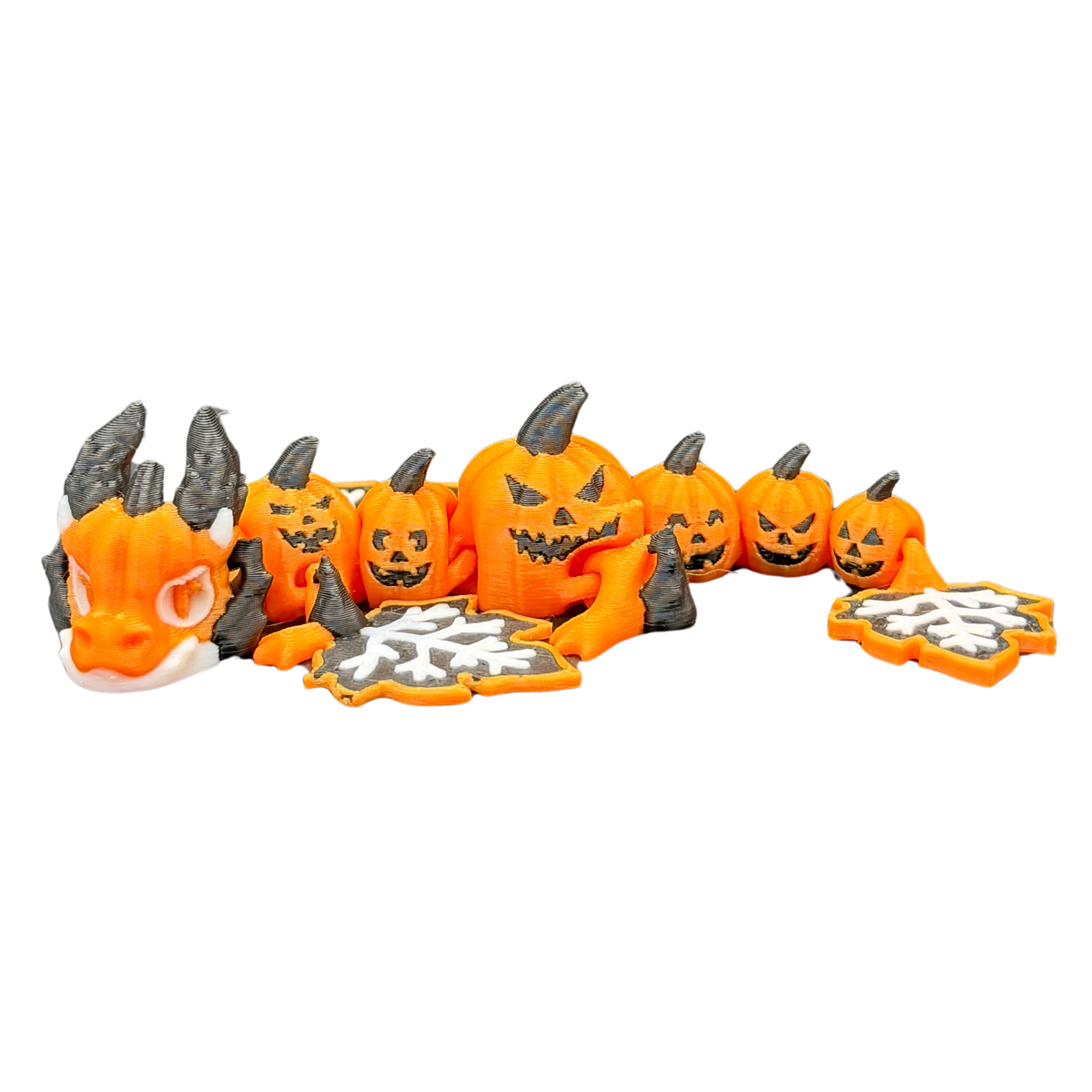 Jack-O'-Lantern Wyvern - Orange & Black