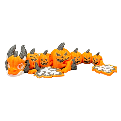 Jack-O'-Lantern Wyvern - Orange & Black